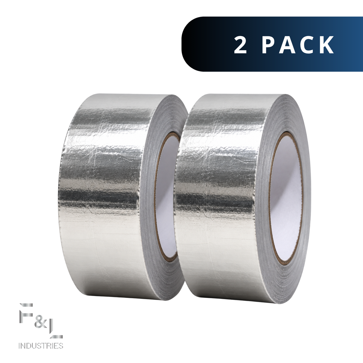 F&L Aluminum FSK Foil Tape (Foil-Scrim-Kraft), Yards, Heat Resistant HVAC Duct & Insulation Tape for Sealing, Repair, Air Ducts and Metal Surfaces