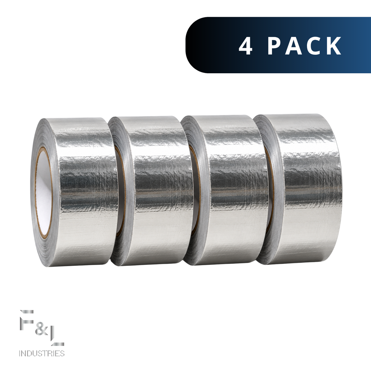 F&L Aluminum FSK Foil Tape (Foil-Scrim-Kraft), Yards, Heat Resistant HVAC Duct & Insulation Tape for Sealing, Repair, Air Ducts and Metal Surfaces