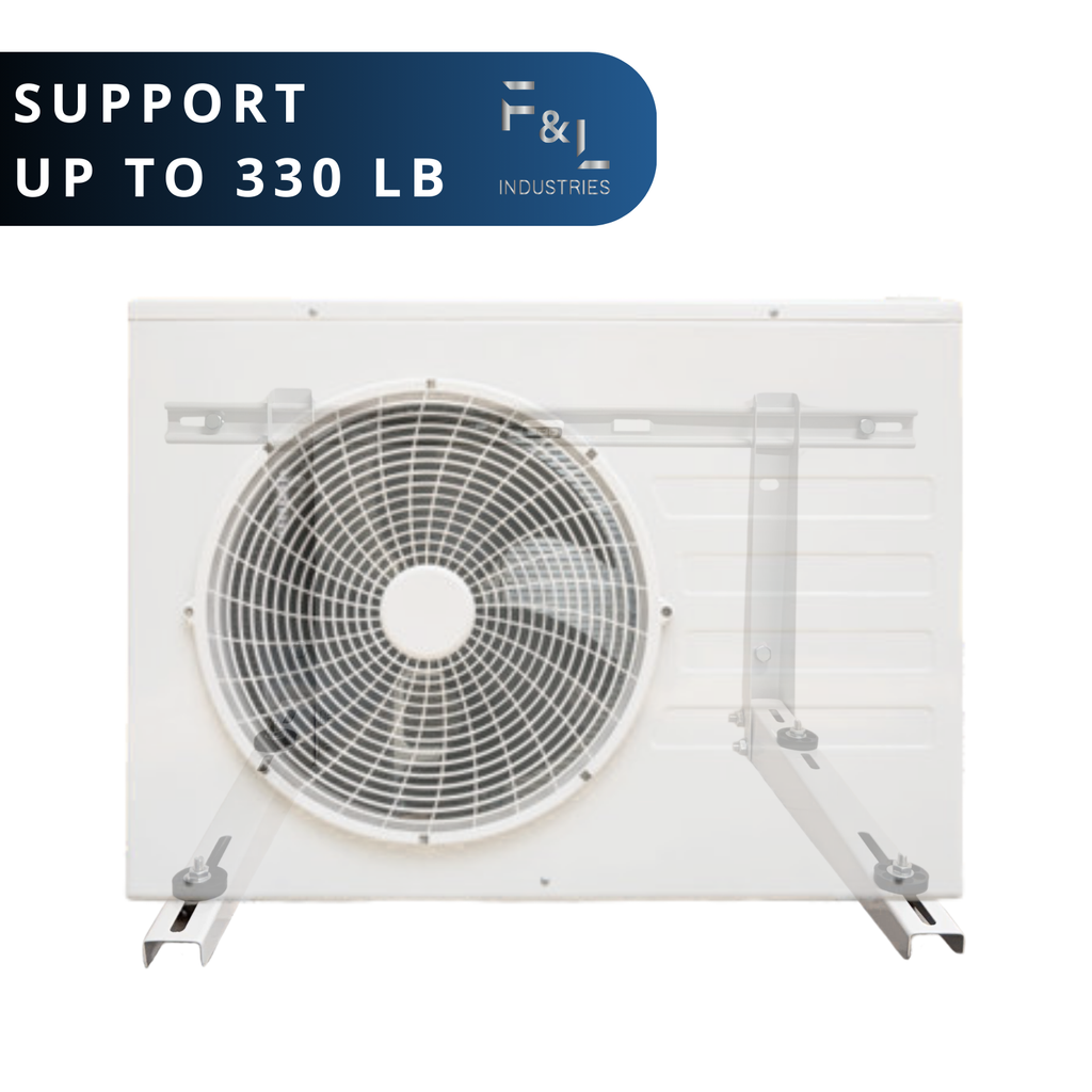 F&L Mini Split Wall Mount Bracket, Heavy Duty Outdoor AC Mount for Ductless Air Conditioner & Heat Pump, Galvanized Steel, Rust Resistant,