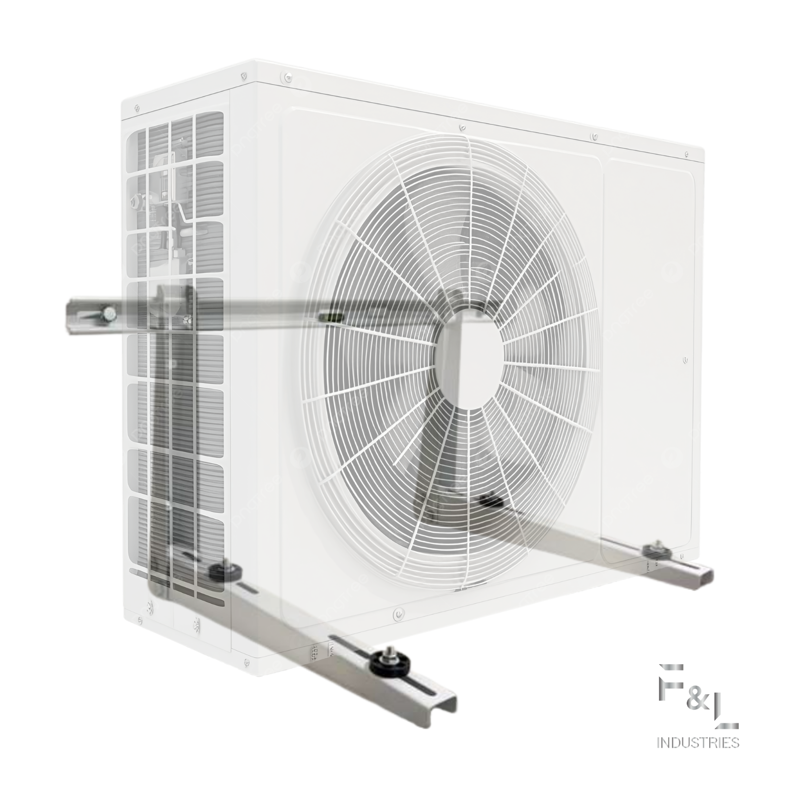 F&L Mini Split Wall Mount Bracket, Heavy Duty Outdoor AC Mount for Ductless Air Conditioner & Heat Pump, Galvanized Steel, Rust Resistant,