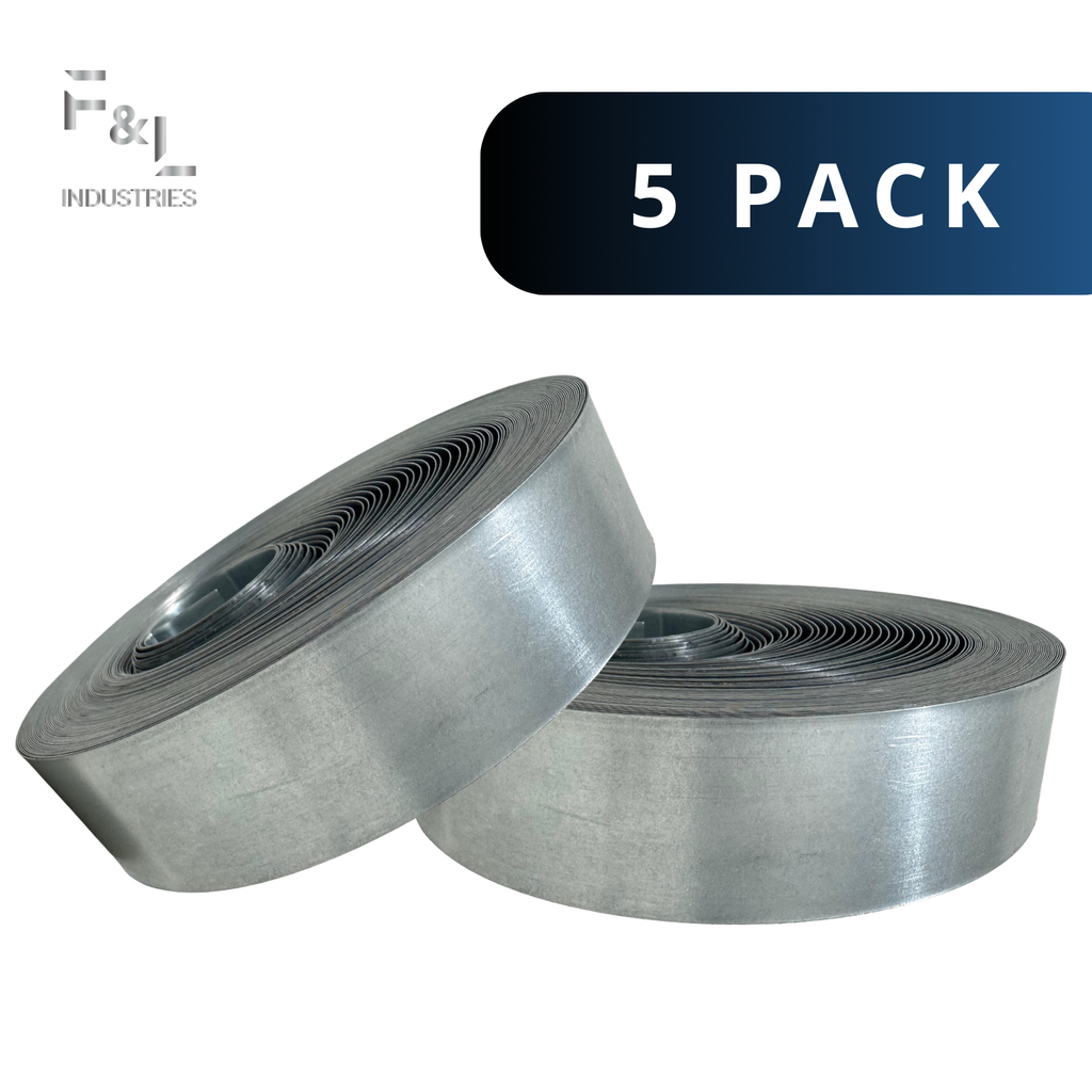 F&L Heavy-Duty Metal Hang Strap - Gauge Galvanized Steel Strap, Duct Strap, Pipe Strap – Durable & Flexible for HVAC, Construction, Plumbing & Electrical Use