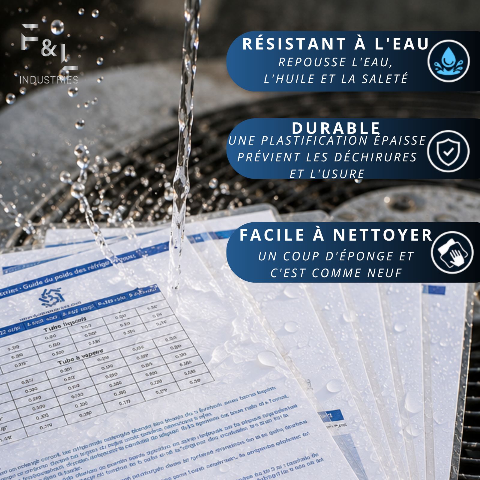 F&L HVAC Quick Reference Cards – Refrigerant Charging & Troubleshooting Guide for Air Conditioners and Heat Pumps – Double-Sided, Waterproof