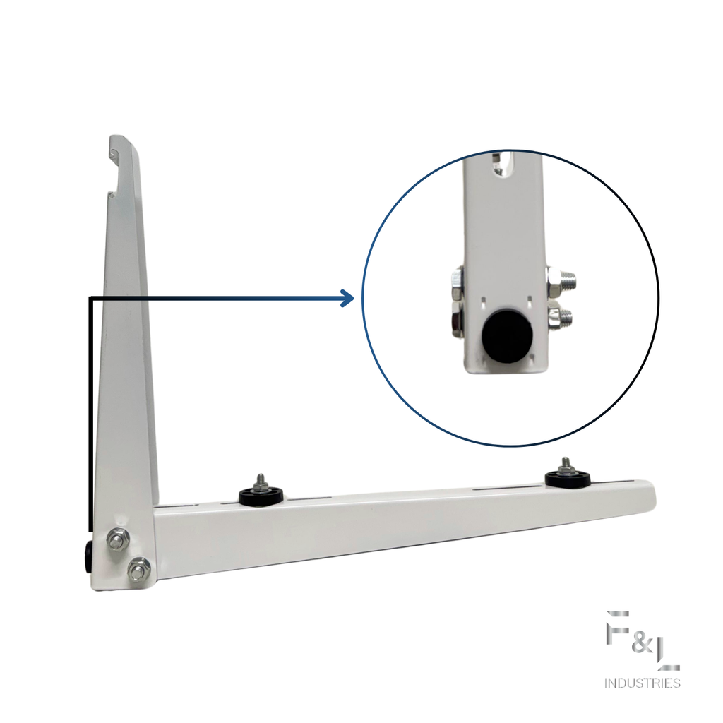 F&L Mini Split Wall Mount Bracket, Heavy Duty Outdoor AC Mount for Ductless Air Conditioner & Heat Pump, Galvanized Steel, Rust Resistant,
