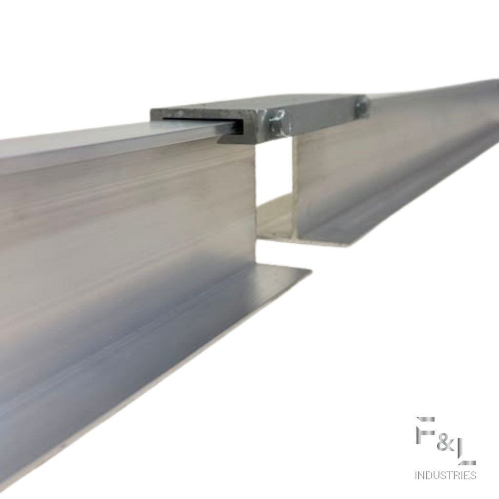 F&L Aluminum 6" I-Beam Connector | Miami-Dade & Florida Building Code Approved | Heavy-Duty HVAC Support Bracket | Includes (1) Connector & (2) Hex Bolts