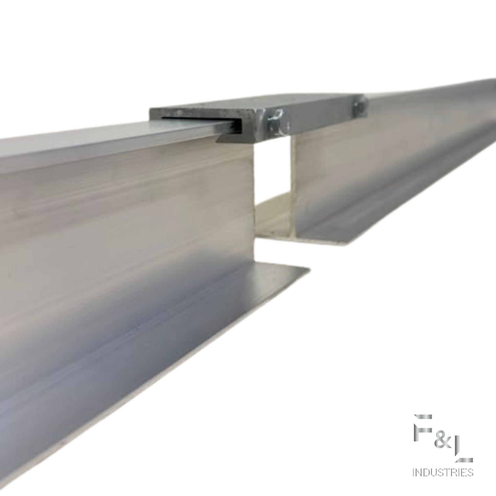 F&L Aluminum 6" I-Beam Connector | Miami-Dade & Florida Building Code Approved | Heavy-Duty HVAC Support Bracket | Includes (1) Connector & (2) Hex Bolts