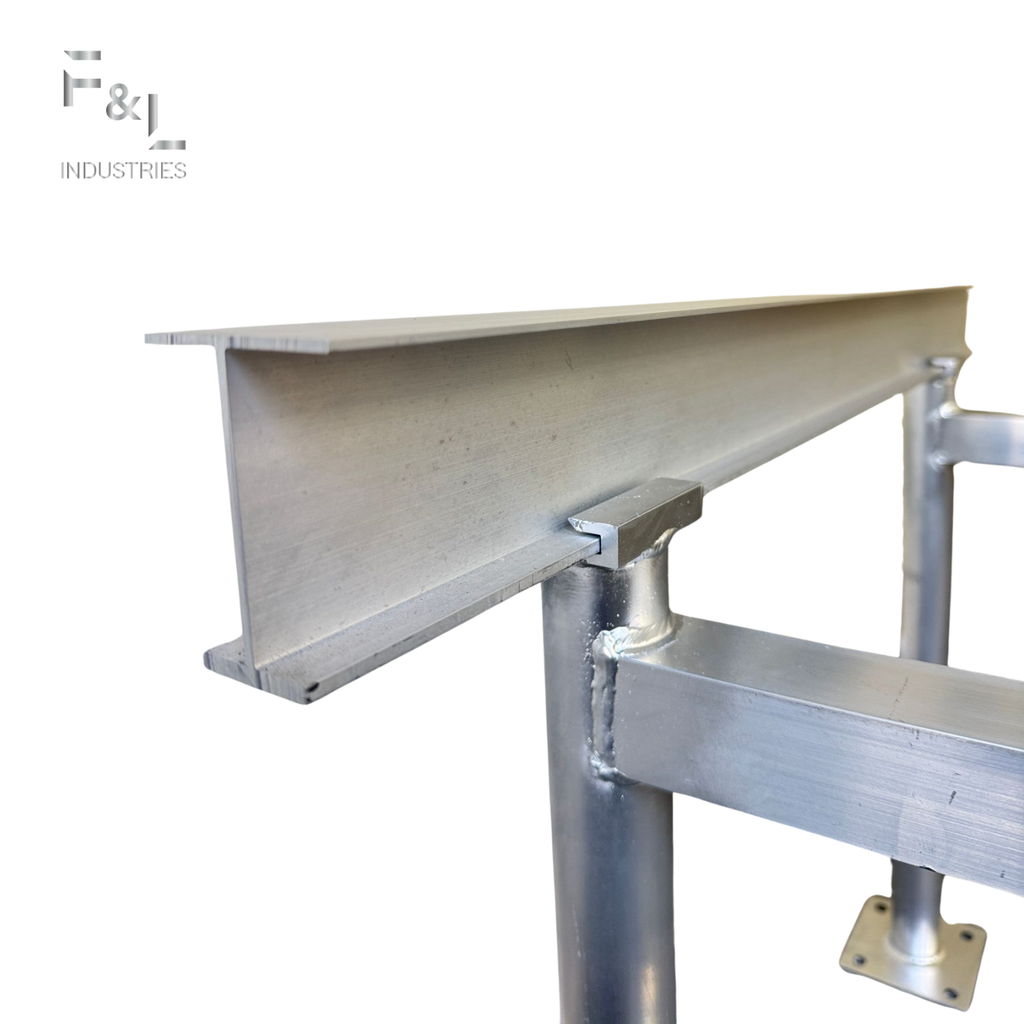 F&L Aluminum I-Beam – 6061 Alloy, Structural Support Rail for A/C Stand Legs