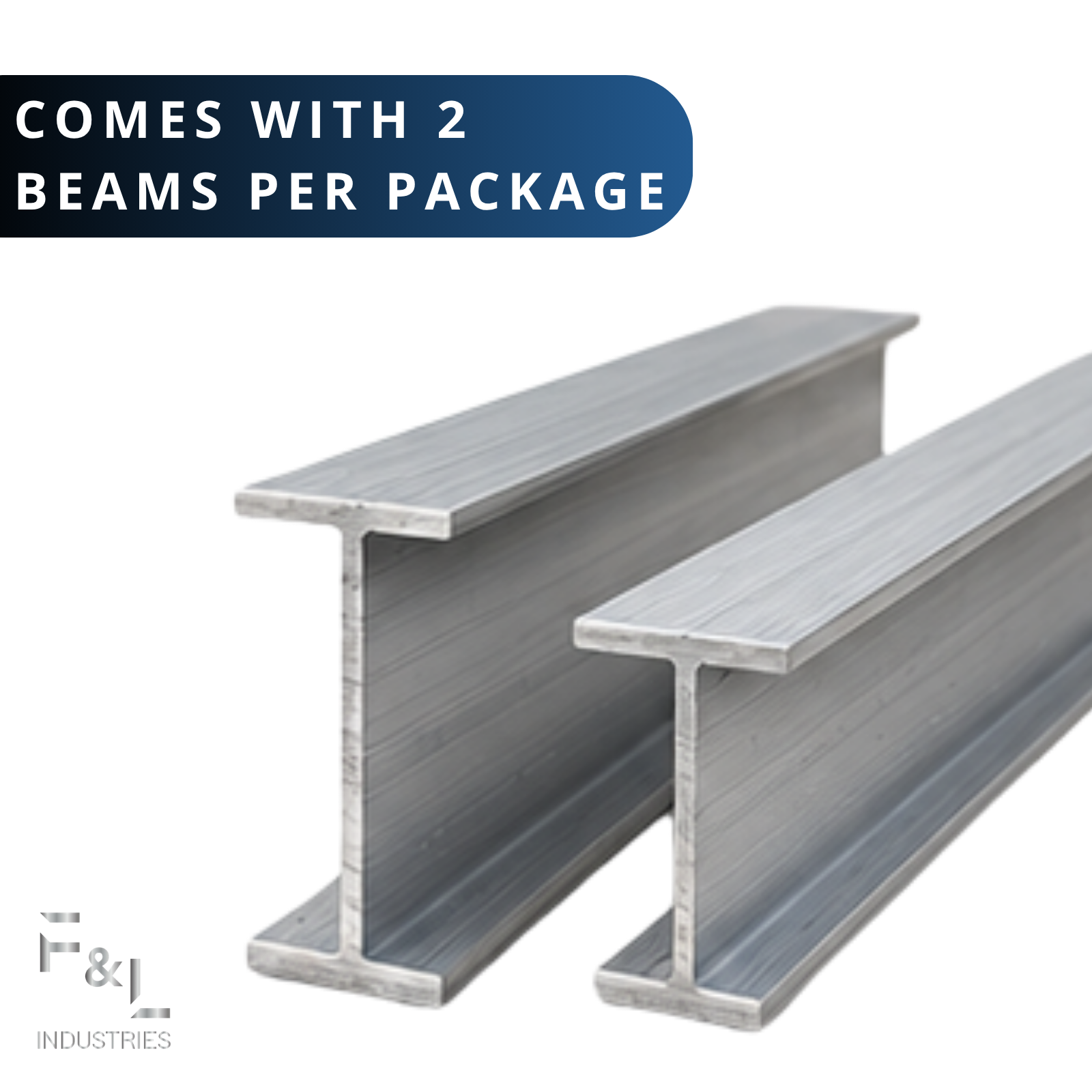 F&L Aluminum I-Beam – 6061 Alloy, Structural Support Rail for A/C Stand Legs