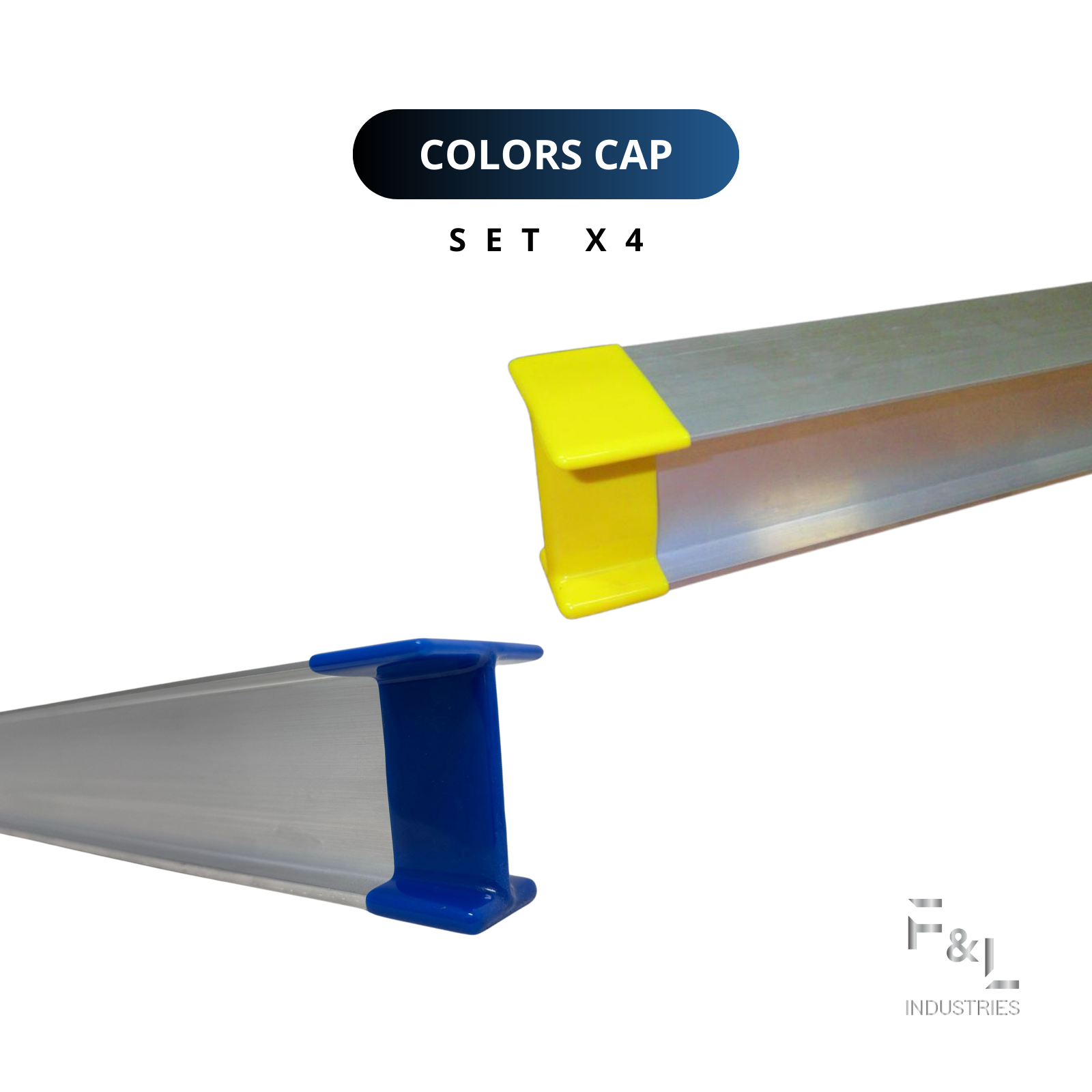 F&L Rubber I-Beam End Cap Set — Industrial Heavy-Duty Beam End Protector Covers — Weatherproof, Shock-Absorbing, Long-Lasting Safety Solution for Construction & Warehouse Use