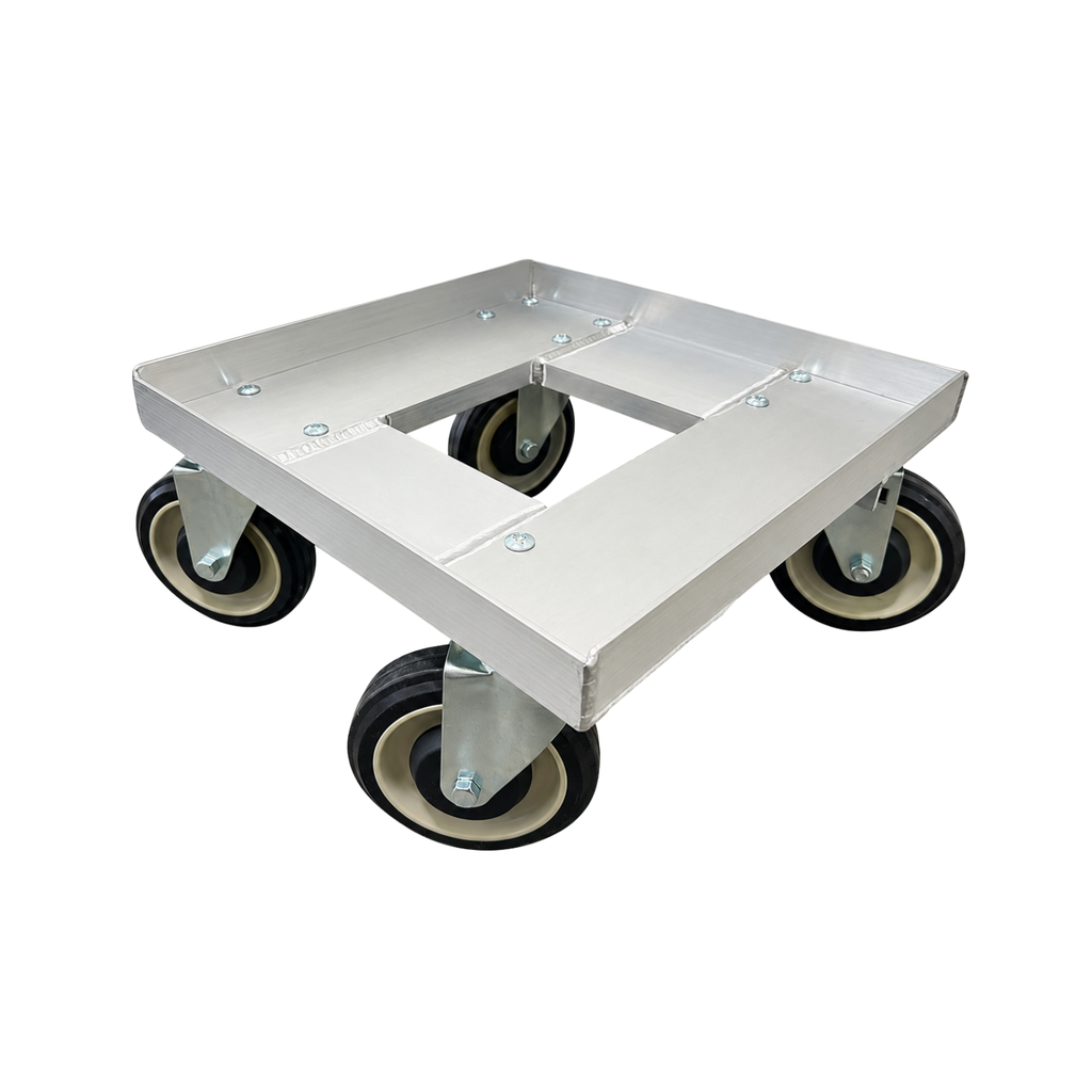 F&L Heavy Duty Aluminum Milk Crate Dolly with Casters, Commercial Rolling Crate Cart, Heavy Duty Wheeled Platform for Warehouse, Storage, Moving, Transport & Material Handling.