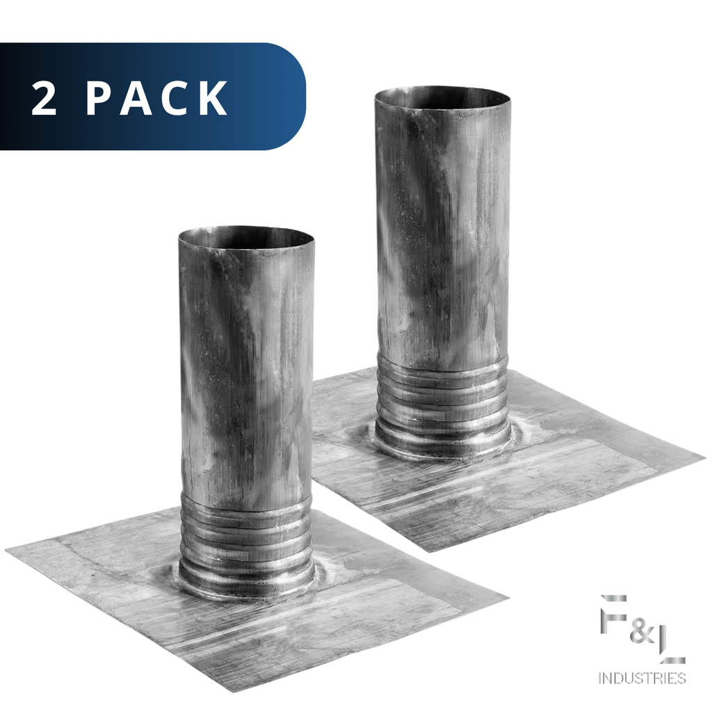 F&L 2.5" Lead Flashing Boot for Roof Pipe Penetrations – Flexible Weatherproof Seal for Pipes – Leak-Proof Lead Roof Flashing for Waterproofing Roof Openings
