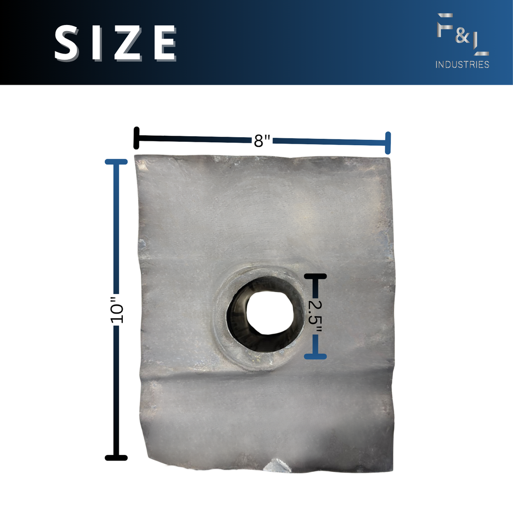 F&L 2.5" Lead Flashing Boot for Roof Pipe Penetrations – Flexible Weatherproof Seal for Pipes – Leak-Proof Lead Roof Flashing for Waterproofing Roof Openings