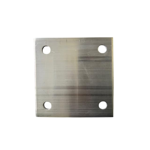 F&L 6061 T6 Aluninum Base Plate - Square Weldable Metal Base Plate with (4) .5" Holes – Heavy-Duty Mounting Plate for AC Stand, Construction & DIY – (4"x 4") – .25" Thickness
