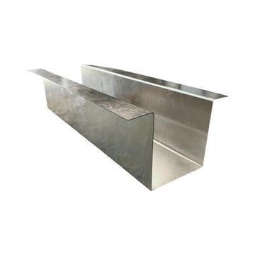 F&L Heavy-Duty Raw Galvanized Metal Line Cover Set with Angled Tips for AC & Heat Pump –Unpainted (3