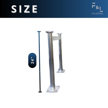 F&L One Leg Frame for AC Stand, Florida Building Code & Miami-Dade Approved(FBC & NOA) - 18" Leg Frame, Full Assembly not Included. I-Beams Sold Separately