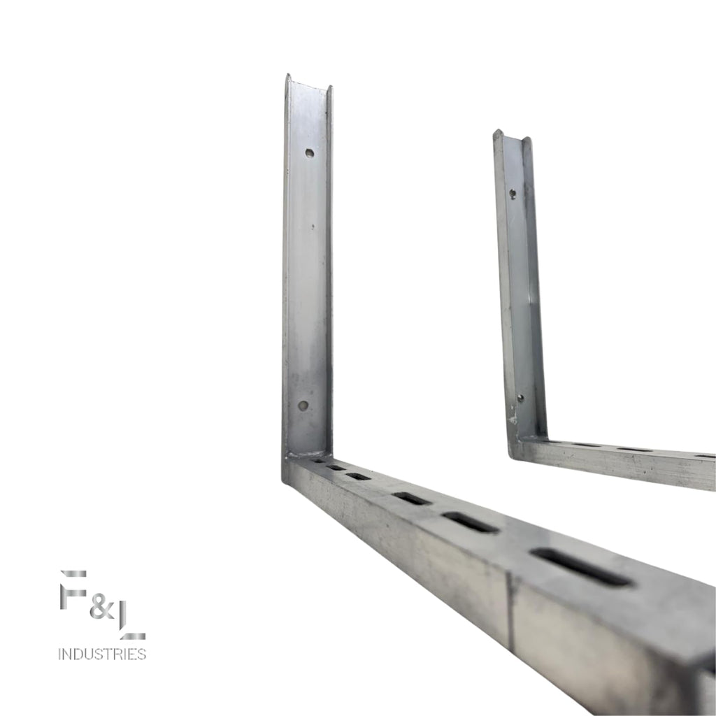F&L Mini Split Wall Mount Bracket—Rust-Resistant Aluminum AC Support for Ductless Heat Pump Systems
