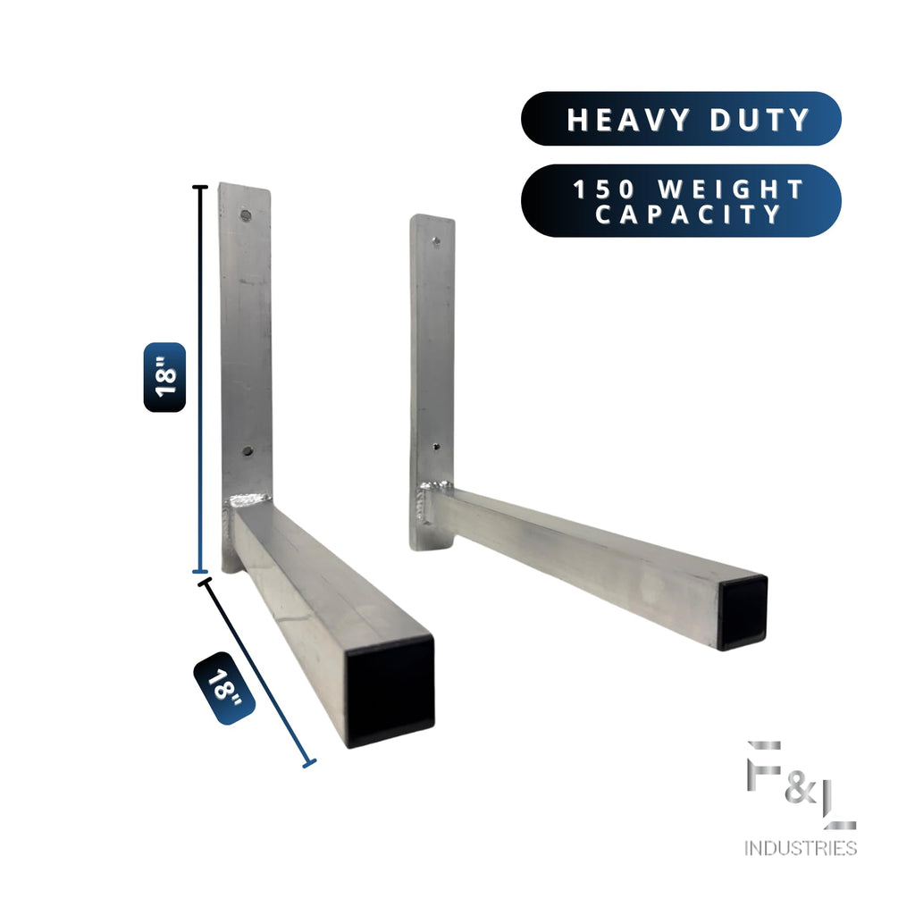 F&L Mini Split Wall Mount Bracket—Rust-Resistant Aluminum AC Support for Ductless Heat Pump Systems