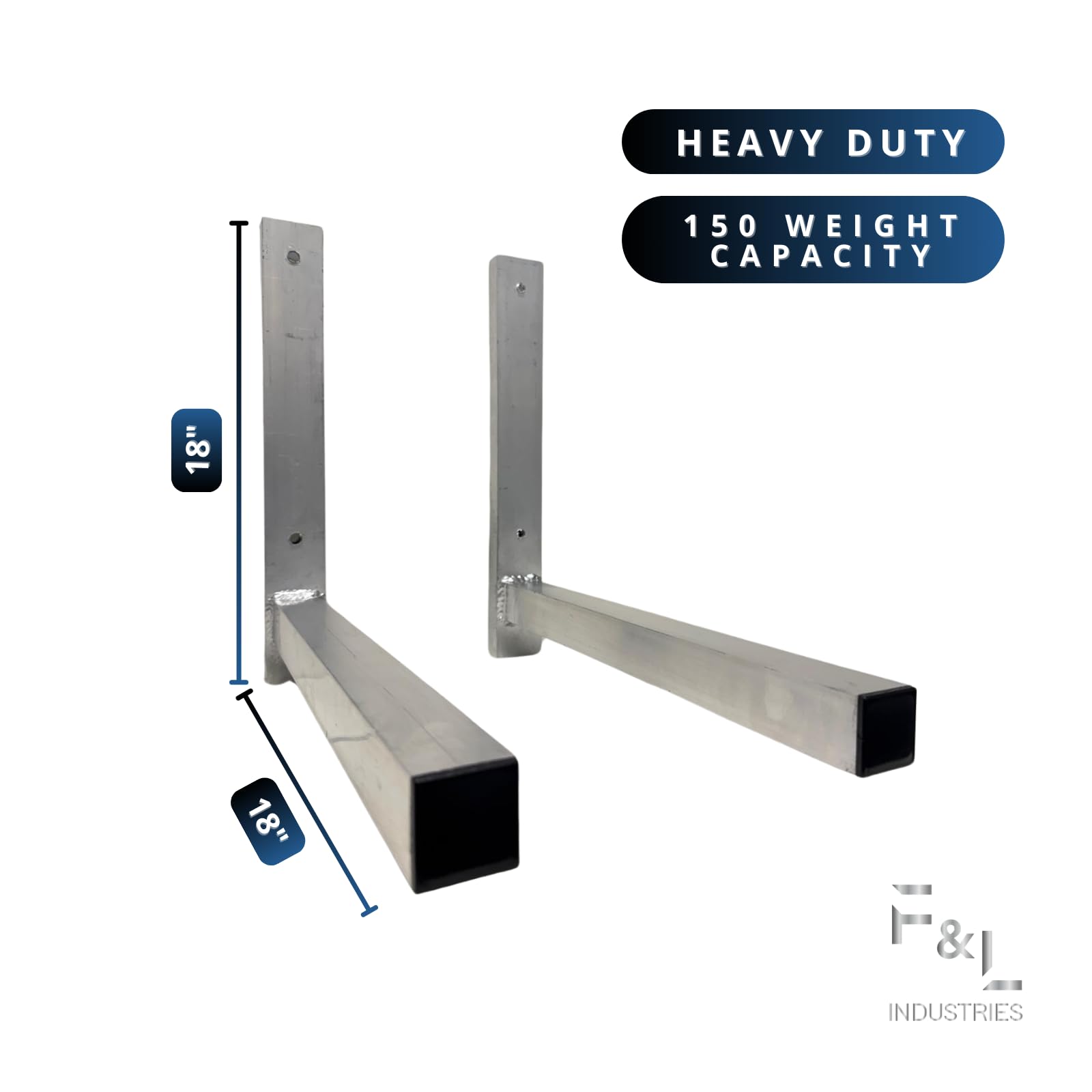 F&L Mini Split Wall Mount Bracket—Rust-Resistant Aluminum AC Support for Ductless Heat Pump Systems