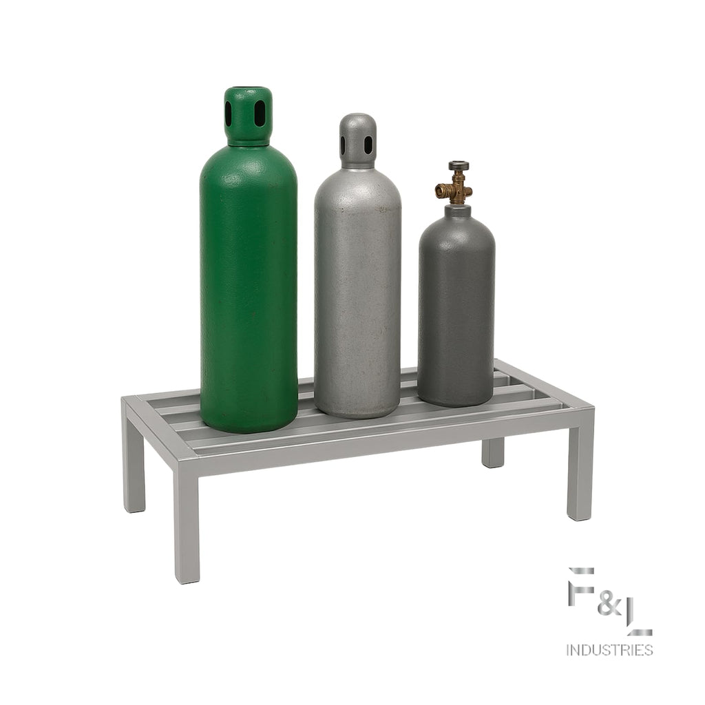 F&L Heavy-Duty Aluminum Dunnage Rack – 1850 lb Capacity, All-Welded Aluminum Storage Platform Designed for Warehouses, Restaurants, Retail Backrooms, and Industrial Use
