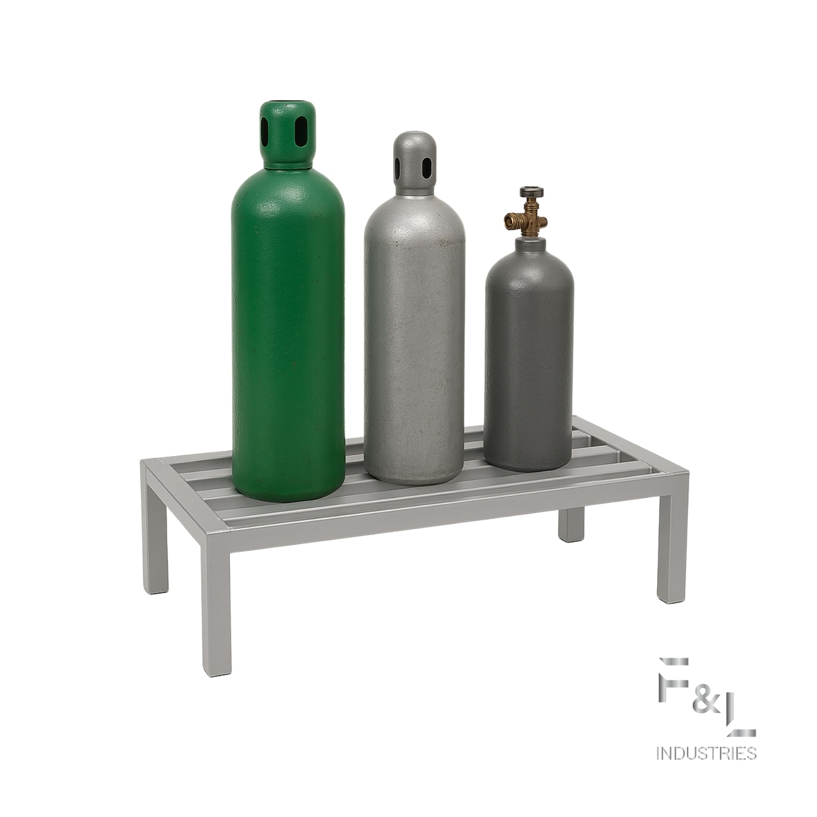 F&L Heavy-Duty Aluminum Dunnage Rack – 1850 lb Capacity, All-Welded Aluminum Storage Platform Designed for Warehouses, Restaurants, Retail Backrooms, and Industrial Use