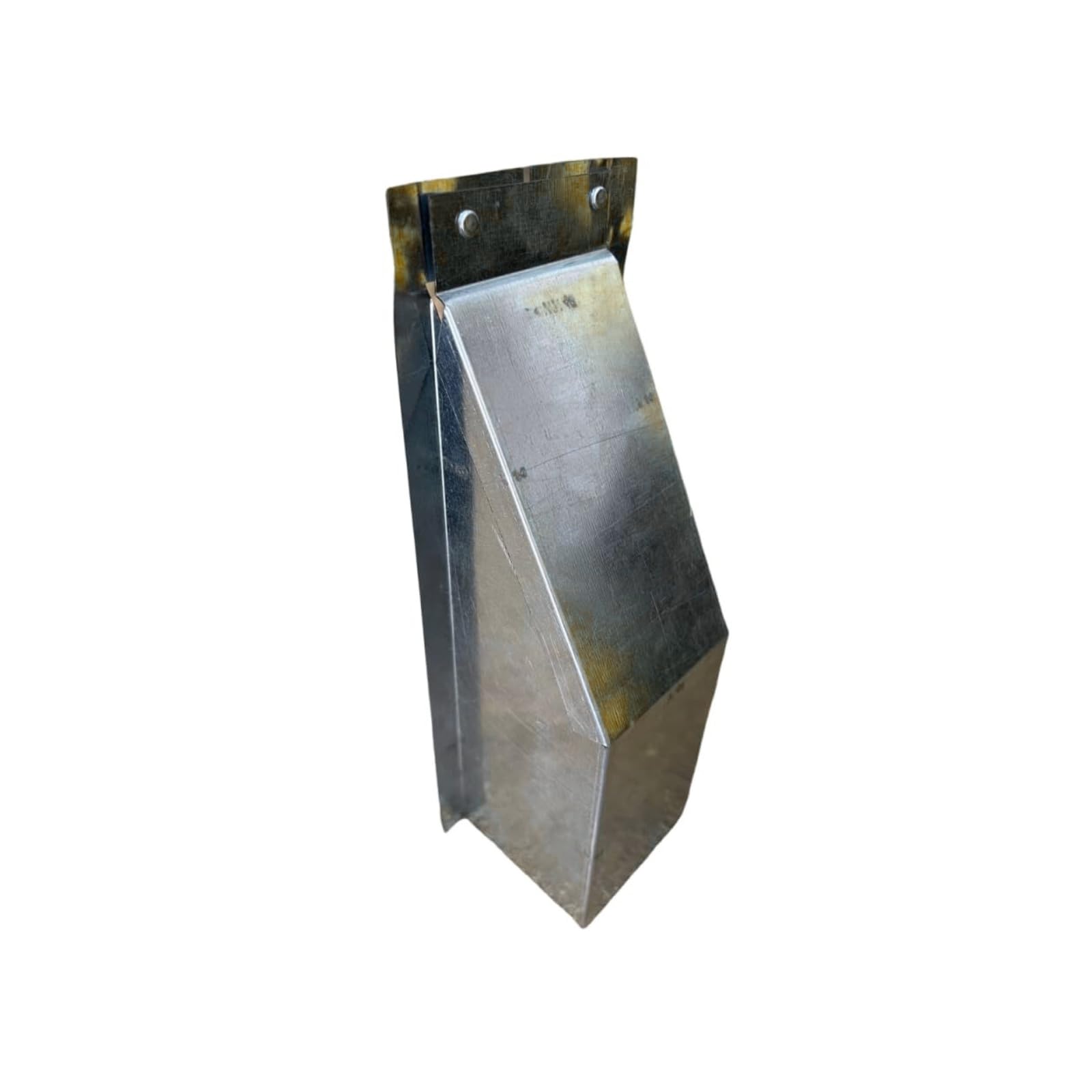 F&L Heavy-Duty Raw Galvanized Metal Line Cover Set with Angled Tips for AC & Heat Pump –Unpainted (3"x3"x48" to 96") and Shipped in Two Pieces.