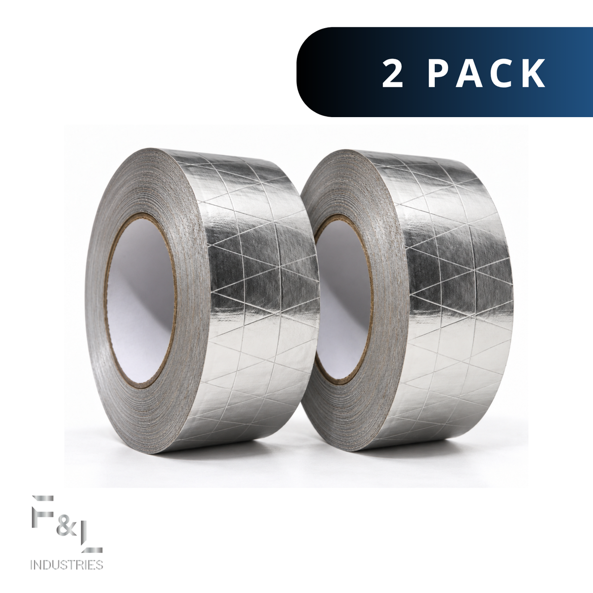 F&L Aluminum FSK Foil Tape (Foil-Scrim-Kraft), Yards, Heat Resistant HVAC Duct & Insulation Tape for Sealing, Repair, Air Ducts and Metal Surfaces
