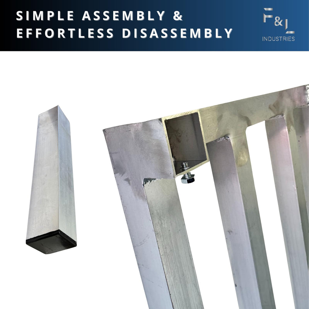 F&L Heavy-Duty Aluminum Dunnage Rack – 1850 lb Capacity, All-Welded Aluminum Storage Platform Designed for Warehouses, Restaurants, Retail Backrooms, and Industrial Use