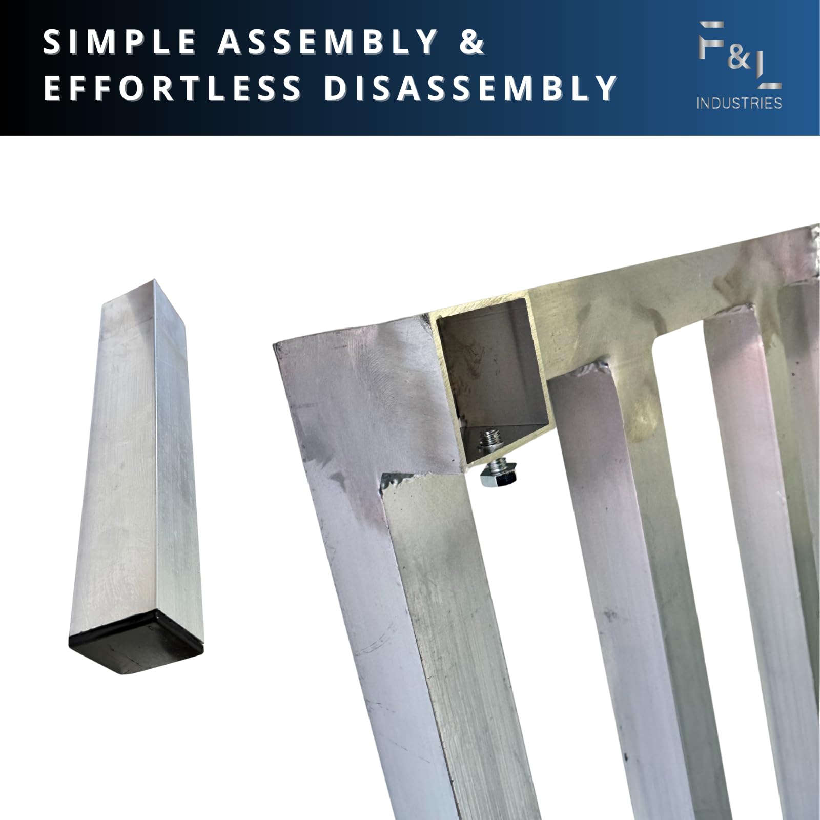 F&L Heavy-Duty Aluminum Dunnage Rack – 1850 lb Capacity, All-Welded Aluminum Storage Platform Designed for Warehouses, Restaurants, Retail Backrooms, and Industrial Use