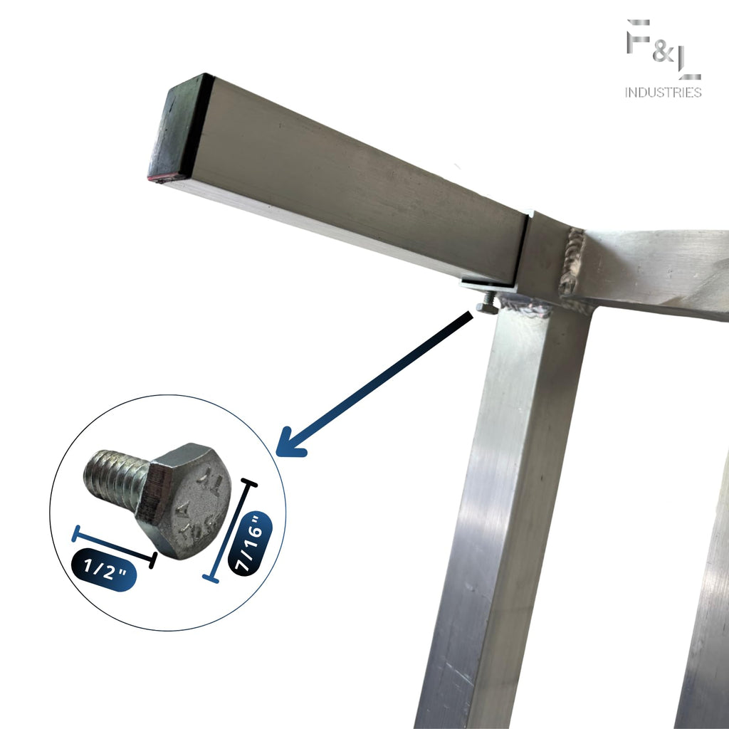 F&L Heavy-Duty Aluminum Dunnage Rack – 1850 lb Capacity, All-Welded Aluminum Storage Platform Designed for Warehouses, Restaurants, Retail Backrooms, and Industrial Use