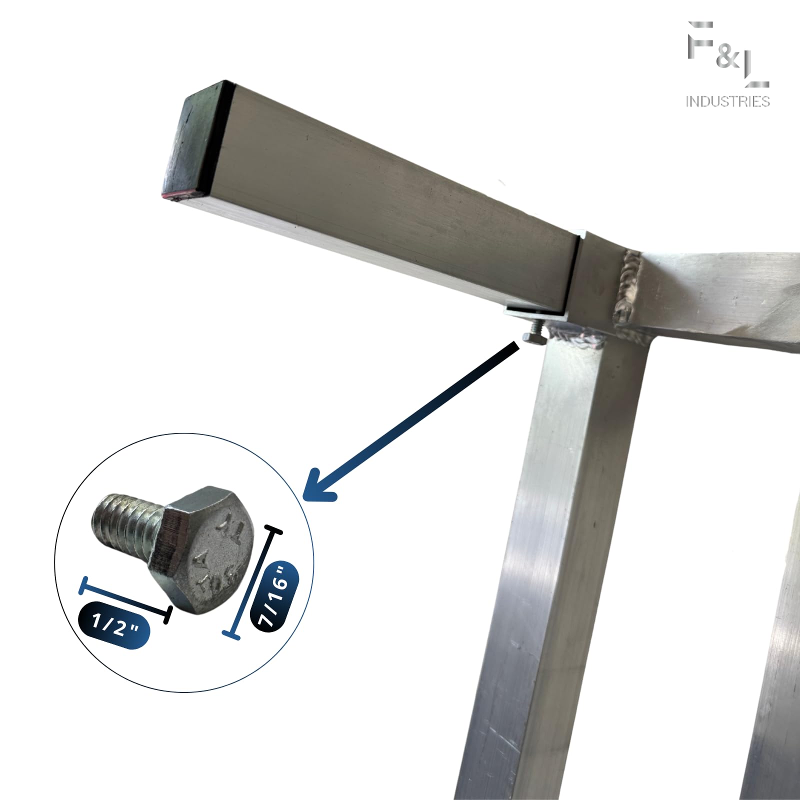 F&L Heavy-Duty Aluminum Dunnage Rack – 1850 lb Capacity, All-Welded Aluminum Storage Platform Designed for Warehouses, Restaurants, Retail Backrooms, and Industrial Use