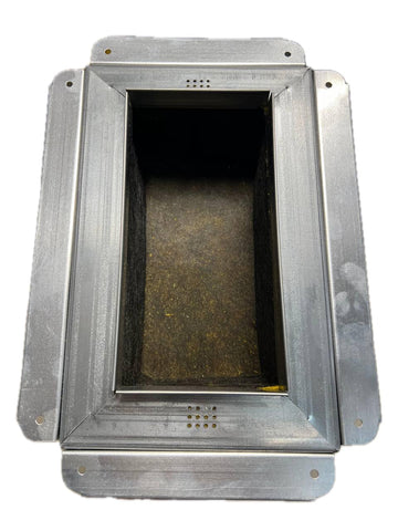 R4 Insulated Galvanized Ceiling Register Box - Connects Register Vent and Diffuser, HVAC Duct Boot