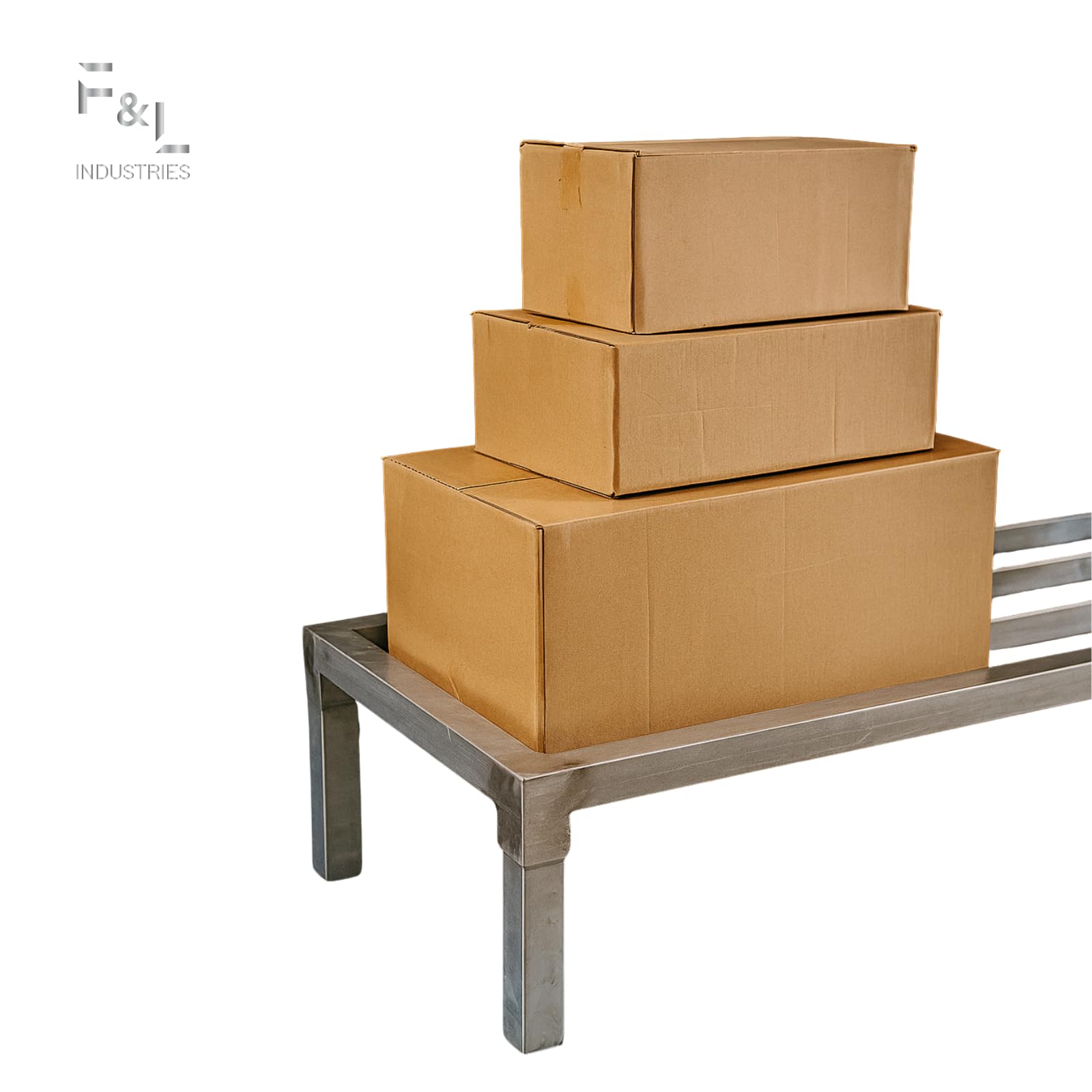 F&L Heavy-Duty Aluminum Dunnage Rack – 1850 lb Capacity, All-Welded Aluminum Storage Platform Designed for Warehouses, Restaurants, Retail Backrooms, and Industrial Use