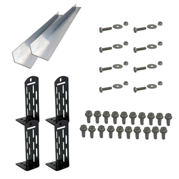 F&L Huricane Rated Aluminum Sub-Rail, Approved for Tie Down Kit and Rooftop Stand, Secures Anchors and Tie-Downs for Rooftop HVAC Units (2