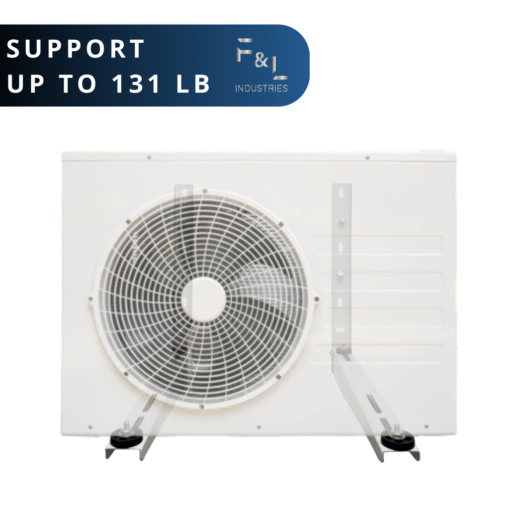 F&L Mini Split Wall Mount Bracket, Heavy Duty Outdoor AC Mount for Ductless Air Conditioner & Heat Pump, Galvanized Steel, Rust Resistant,