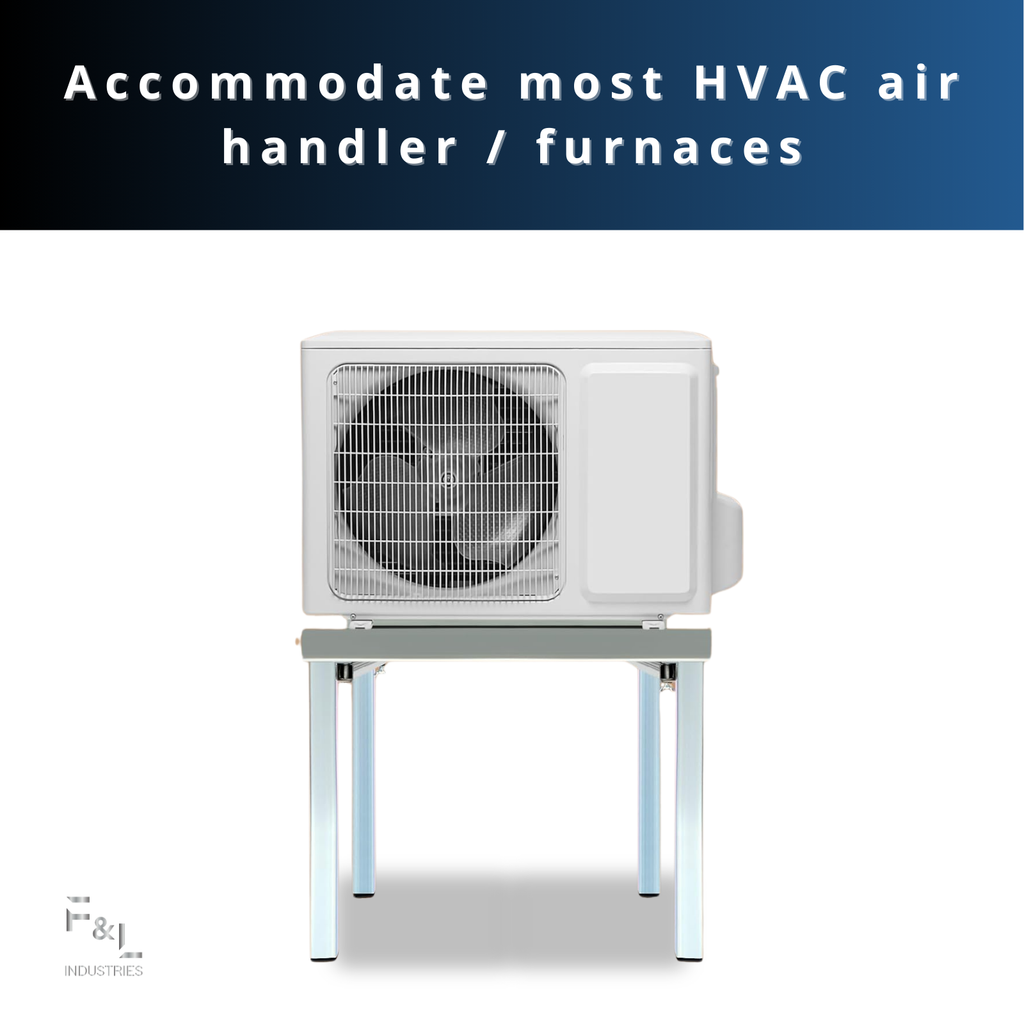 F&L Heavy-Duty Foldable Air Handler Stand – Rust-Resistant Metal Frame for Durable HVAC Support, Compact and Portable Design, Easy to Assemble, Ideal for Stable Equipment Positioning