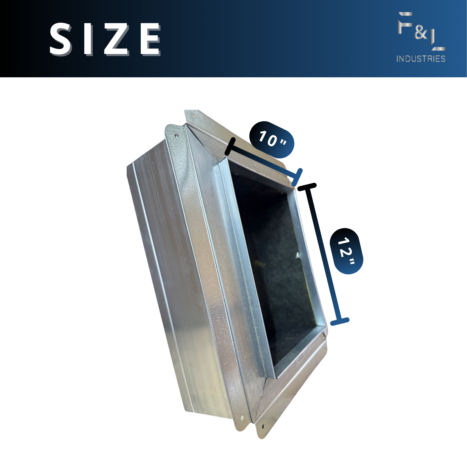 F&L R6 Insulated Galvanized Ceiling Register Box – Premium HVAC Duct Boot for Secure Vent and Diffuser Connections, Heavy-Duty Galvanized Steel, Energy-Efficient Airflow Design