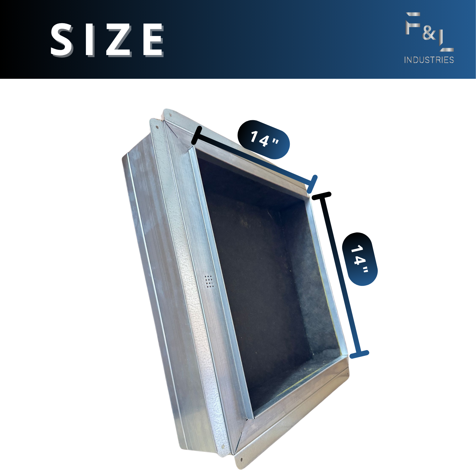 F&L R6 Insulated Galvanized Ceiling Register Box – Premium HVAC Duct Boot for Secure Vent and Diffuser Connections, Heavy-Duty Galvanized Steel, Energy-Efficient Airflow Design