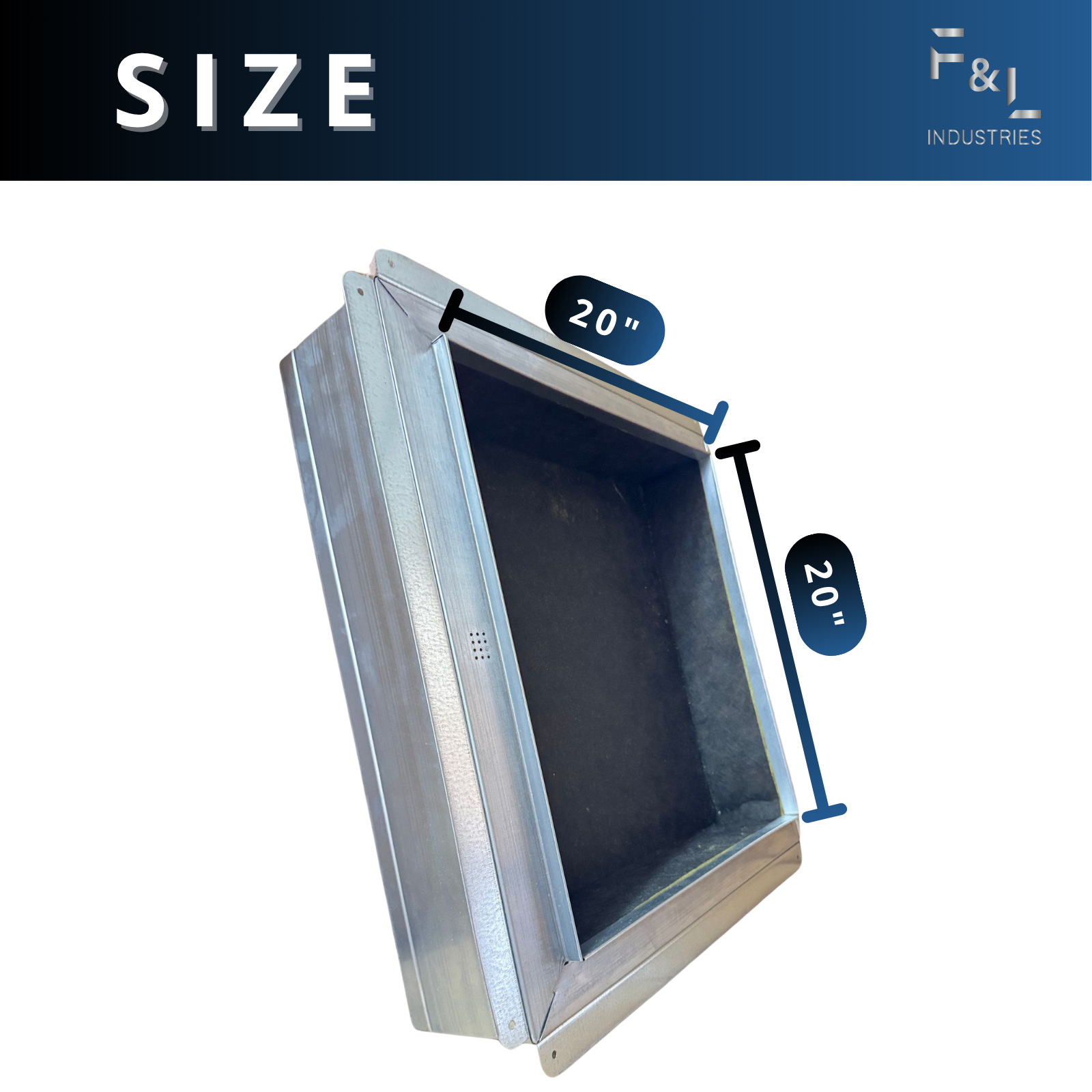 F&L R6 Insulated Galvanized Ceiling Register Box – Premium HVAC Duct Boot for Secure Vent and Diffuser Connections, Heavy-Duty Galvanized Steel, Energy-Efficient Airflow Design