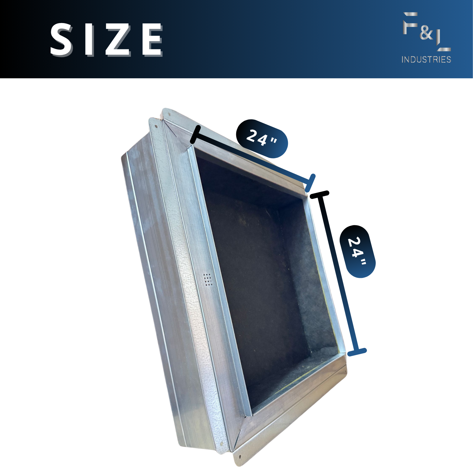 F&L R6 Insulated Galvanized Ceiling Register Box – Premium HVAC Duct Boot for Secure Vent and Diffuser Connections, Heavy-Duty Galvanized Steel, Energy-Efficient Airflow Design