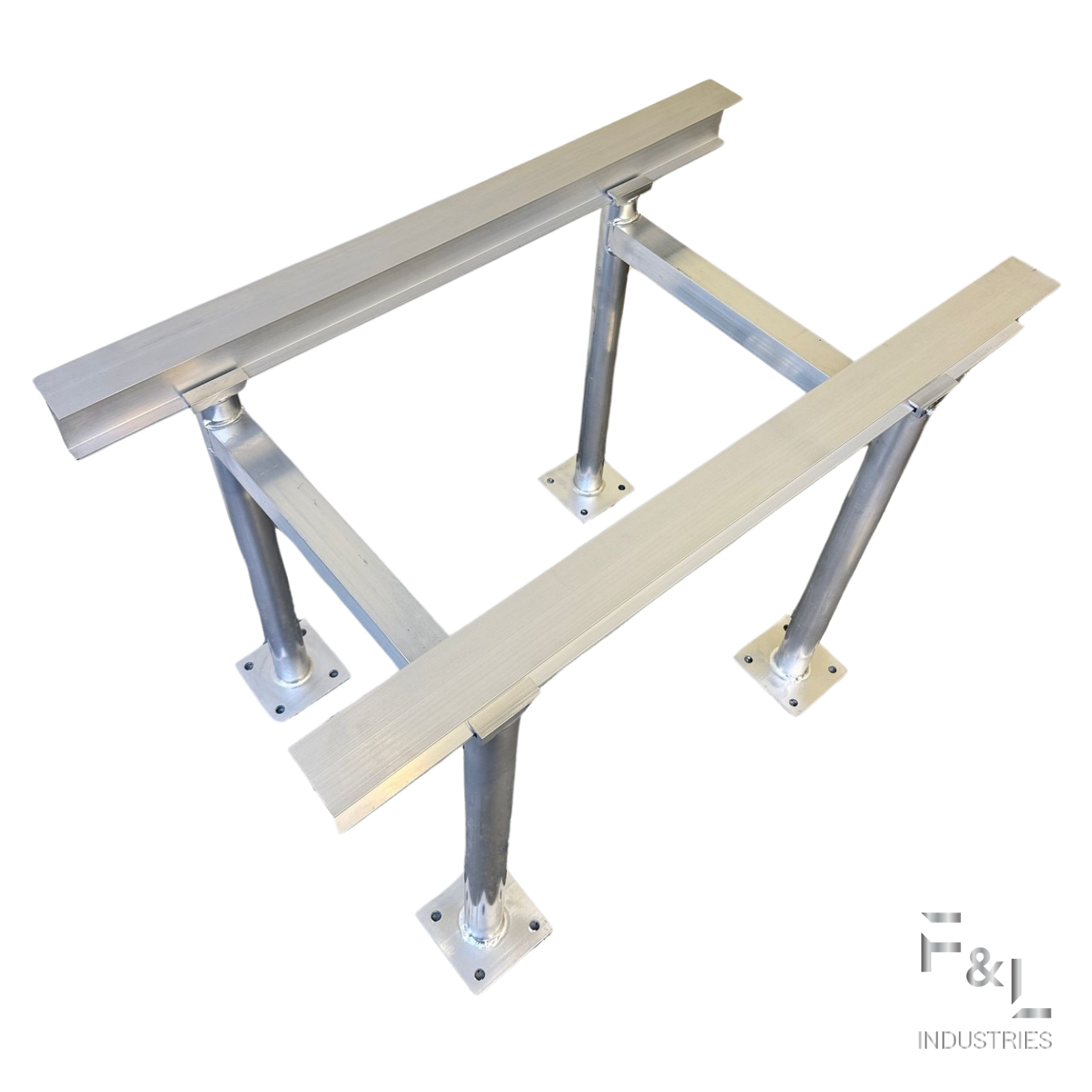 F&L Aluminum I-Beam – 6061 Alloy, Structural Support Rail for A/C Stand Legs