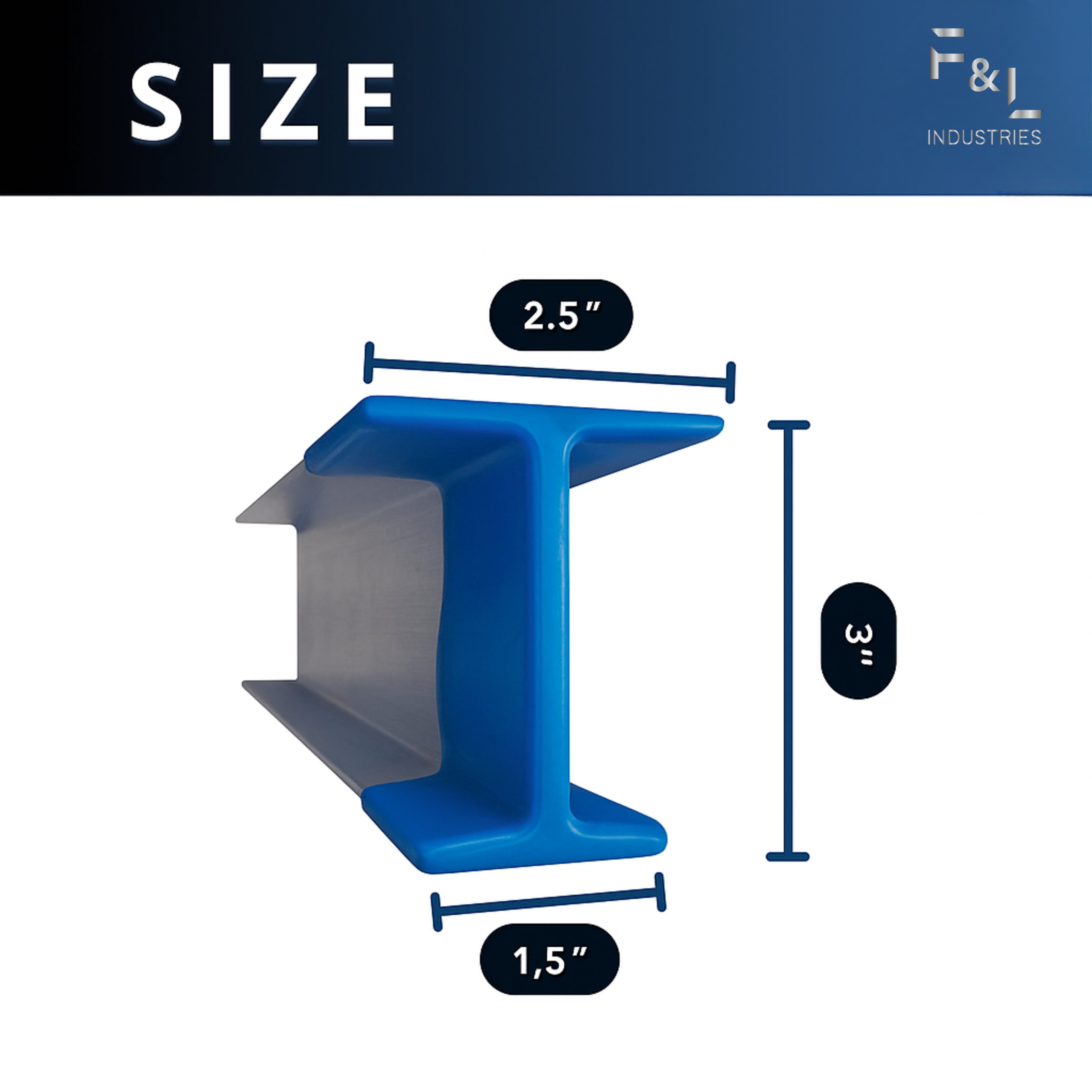 F&L Rubber I-Beam End Cap Set — Industrial Heavy-Duty Beam End Protector Covers — Weatherproof, Shock-Absorbing, Long-Lasting Safety Solution for Construction & Warehouse Use