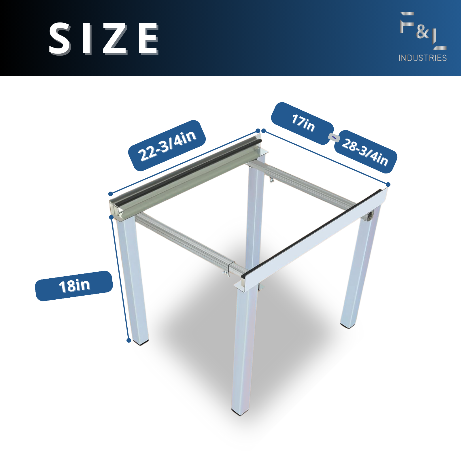 F&L Heavy-Duty Foldable Air Handler Stand – Rust-Resistant Metal Frame for Durable HVAC Support, Compact and Portable Design, Easy to Assemble, Ideal for Stable Equipment Positioning