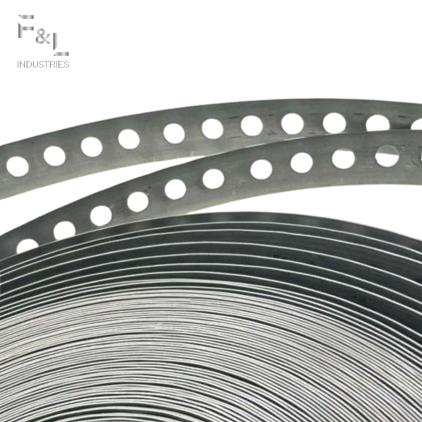 F&L Galvanized Pipe Strap 3/4" x 100 FT – Heavy-Duty 24 Gauge Steel Hanger Strap for Plumbing, HVAC & Electrical Pipe Support, Mounting, Bracing & Secure Installation Applications