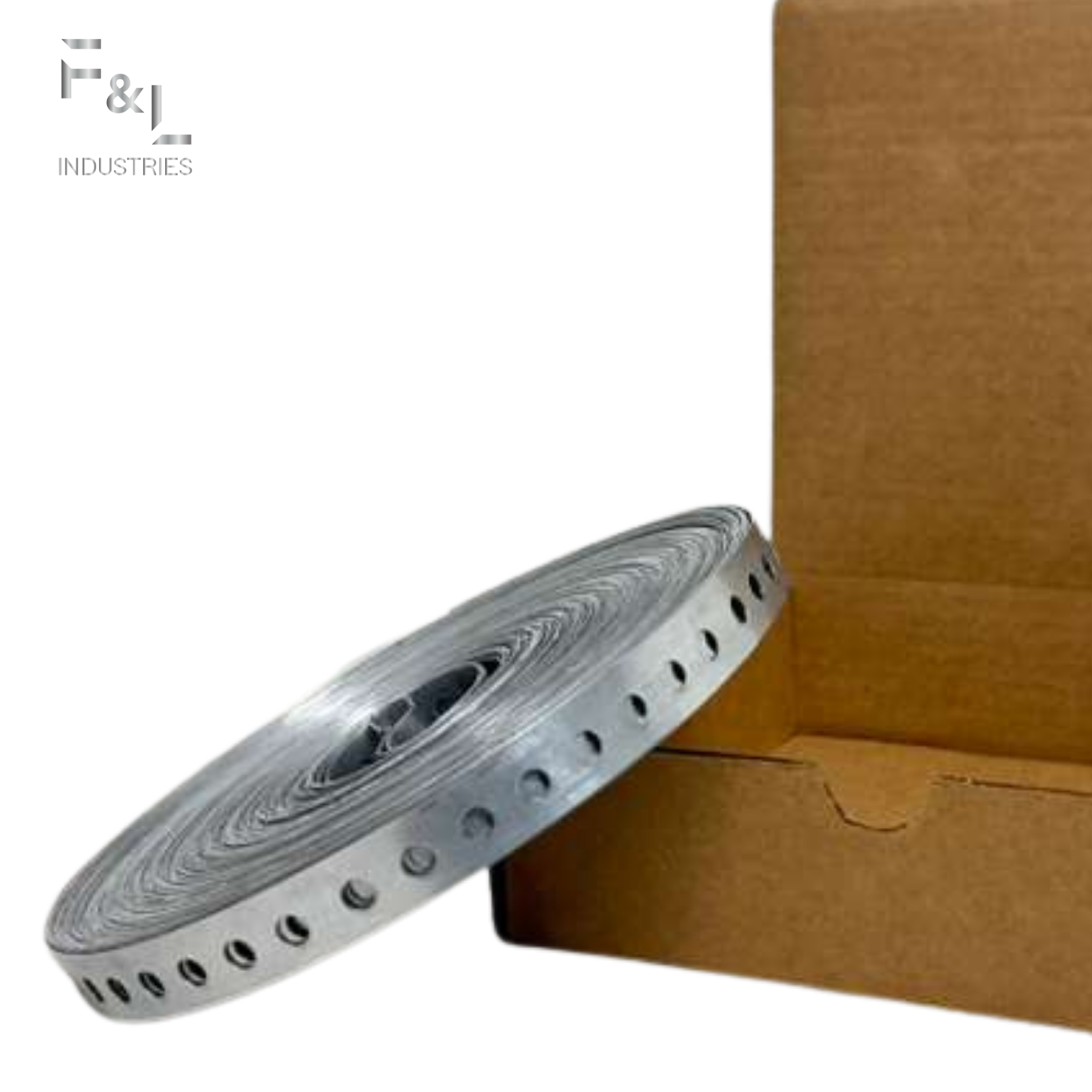 F&L Galvanized Pipe Strap 3/4" x 100 FT – Heavy-Duty 24 Gauge Steel Hanger Strap for Plumbing, HVAC & Electrical Pipe Support, Mounting, Bracing & Secure Installation Applications