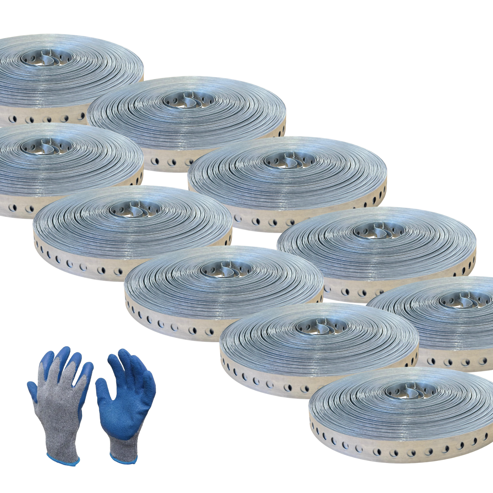 F&L Galvanized Pipe Strap 3/4" x 100 FT – Heavy-Duty 24 Gauge Steel Hanger Strap for Plumbing, HVAC & Electrical Pipe Support, Mounting, Bracing & Secure Installation Applications