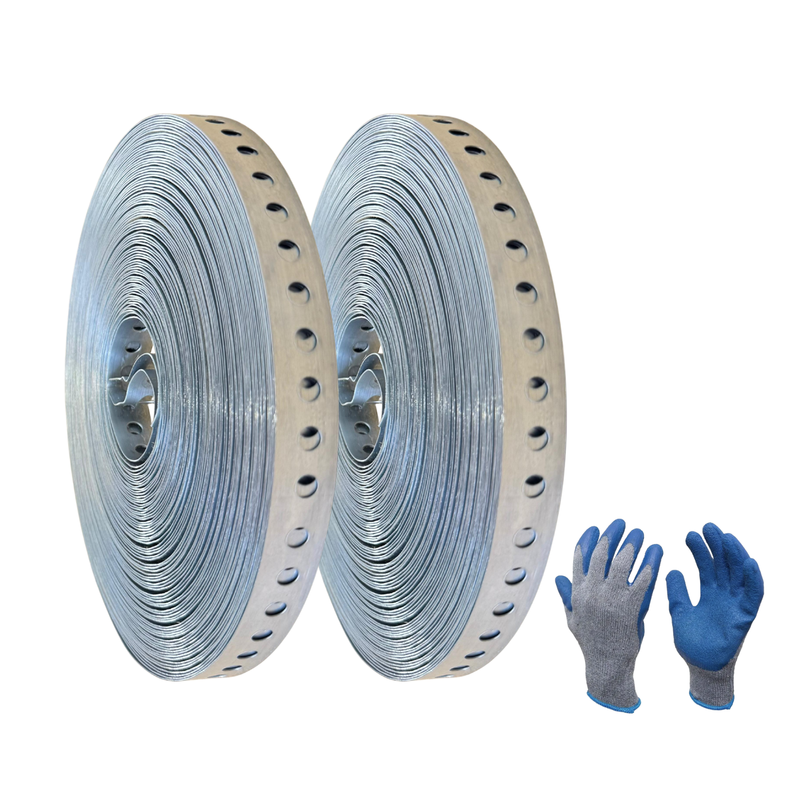 F&L Galvanized Pipe Strap 3/4" x 100 FT – Heavy-Duty 24 Gauge Steel Hanger Strap for Plumbing, HVAC & Electrical Pipe Support, Mounting, Bracing & Secure Installation Applications