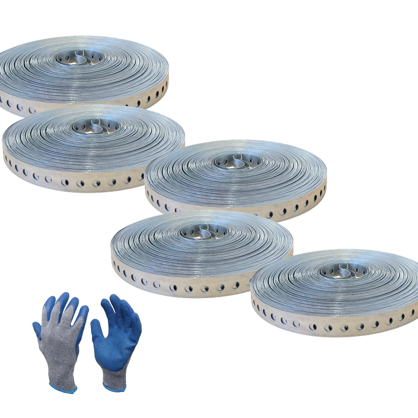 F&L Galvanized Pipe Strap 3/4" x 100 FT – Heavy-Duty 24 Gauge Steel Hanger Strap for Plumbing, HVAC & Electrical Pipe Support, Mounting, Bracing & Secure Installation Applications