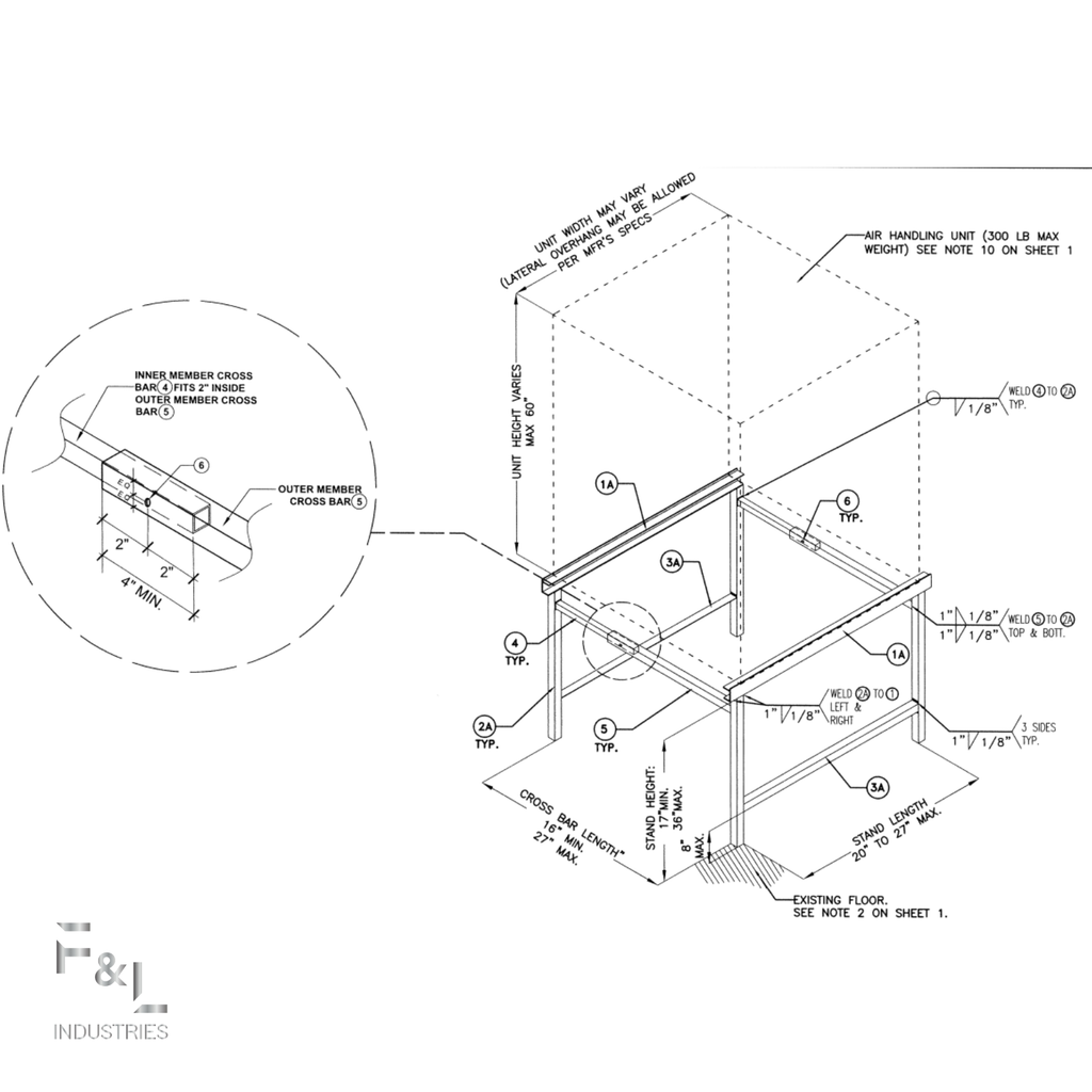Aluminum Air Handler Stand
