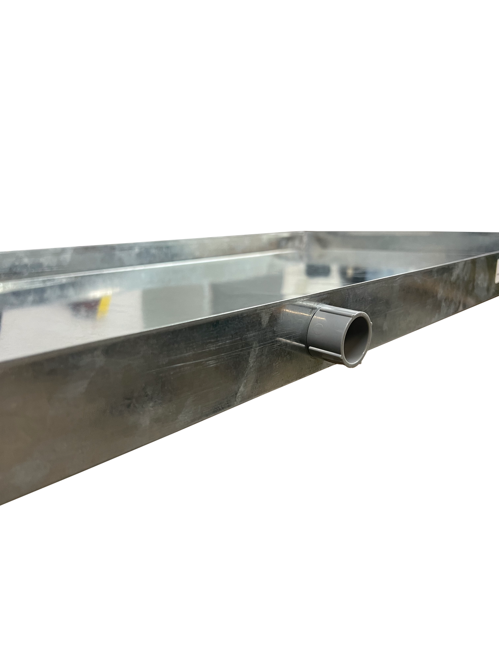Galvanized Drain Pan — With Hole