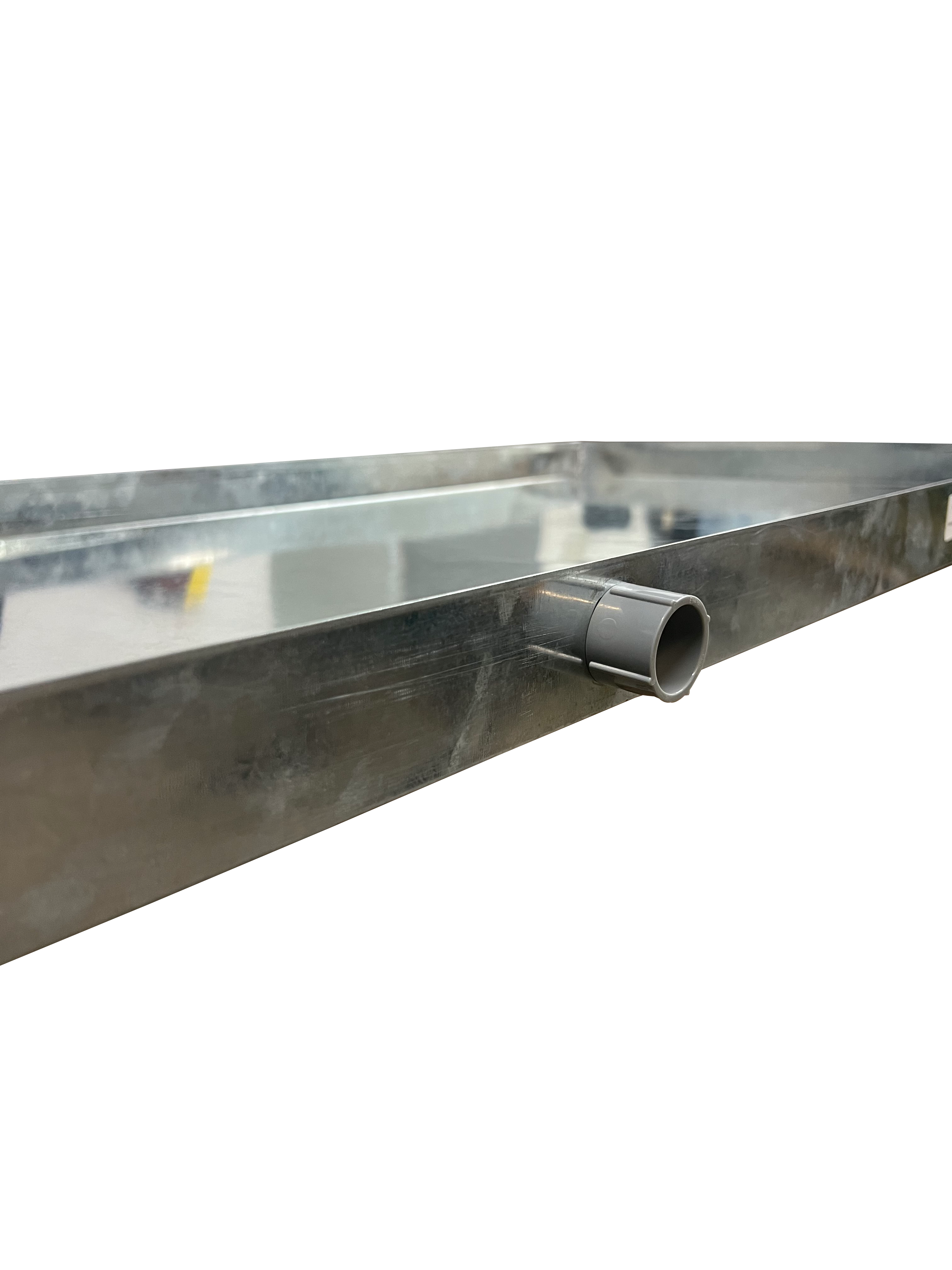 Galvanized Drain Pan — With Hole