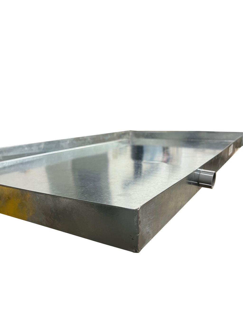 Galvanized Drain Pan — With Hole